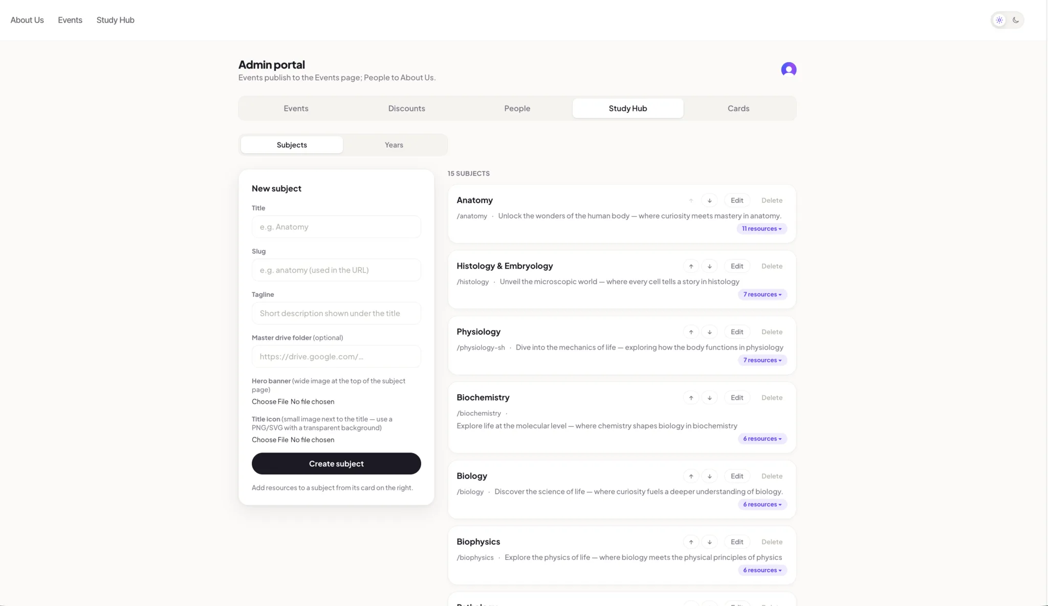 MIMSA admin portal