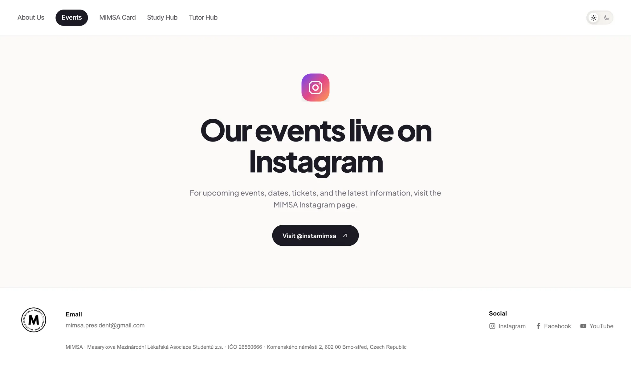 MIMSA events page
