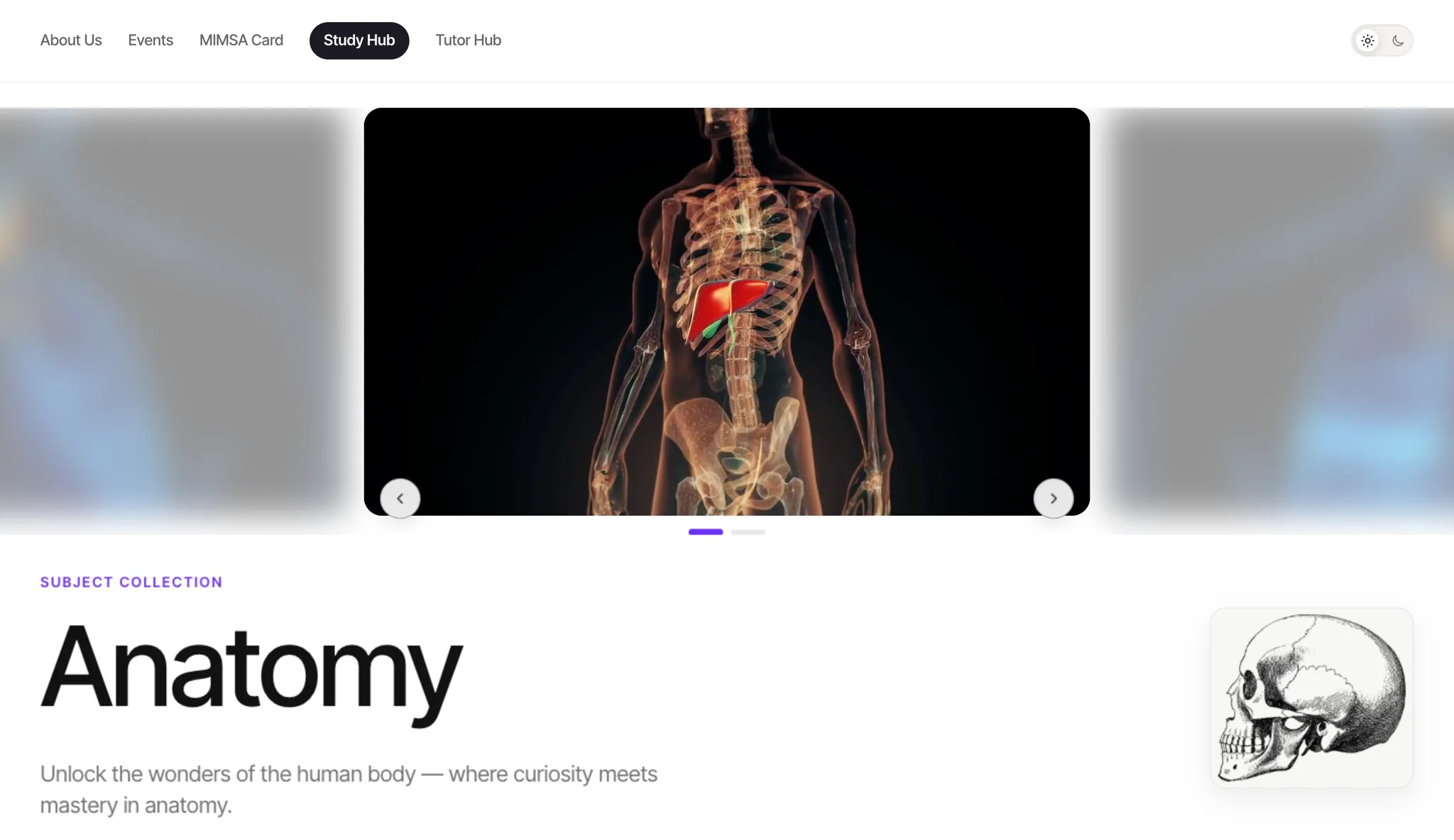 Study Hub anatomy subject