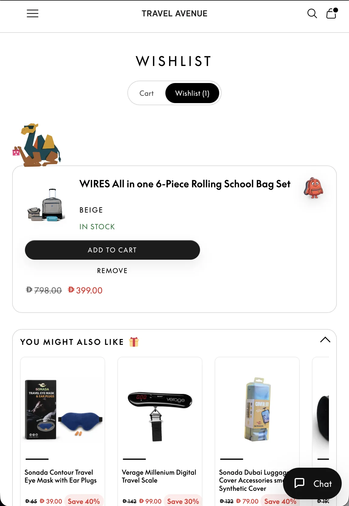 Mobile wishlist